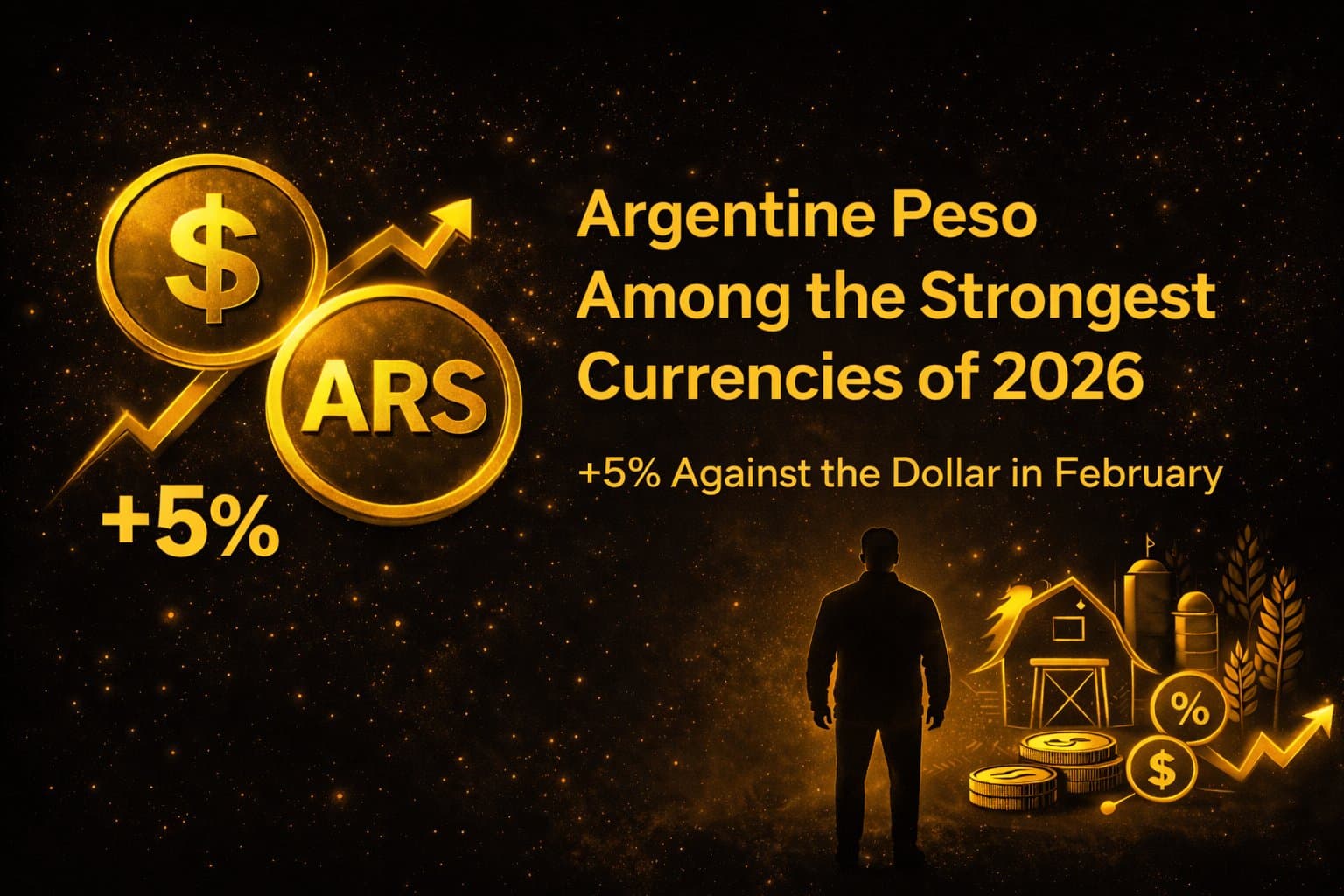 The Argentine peso was among the top emerging market currencies, appreciating 5% against the U.S. dollar in February 2026.